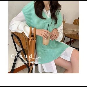 Mint Green knit vest